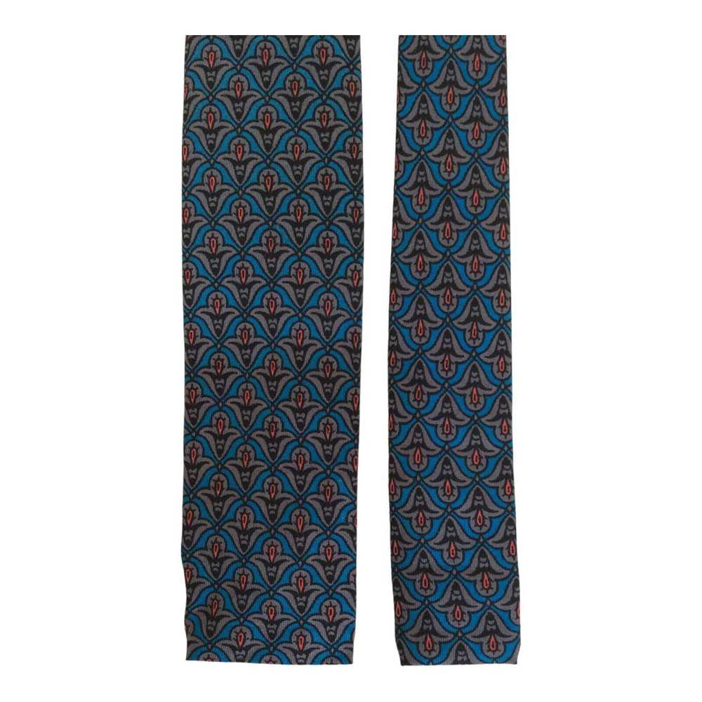 Emilio EMILIO PUCCI Blue Arabesque Print Silk Tie… - image 7