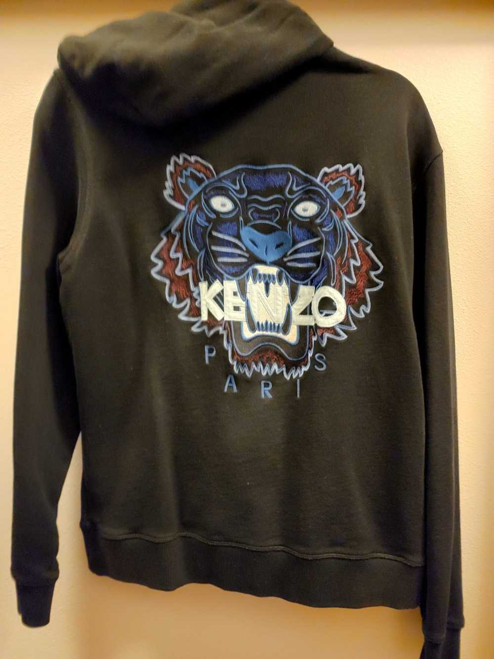 Kenzo Kenzo Paris rear embroidery black hoodie M - image 1