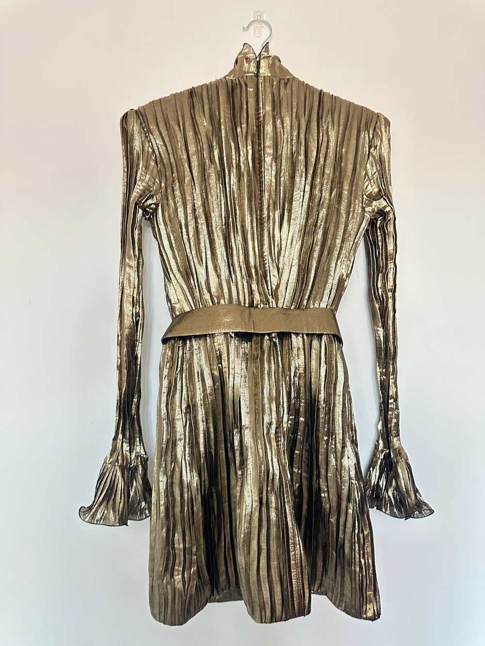 Andrew GN Andrew GN Gold Metallic Mini Dress - image 3
