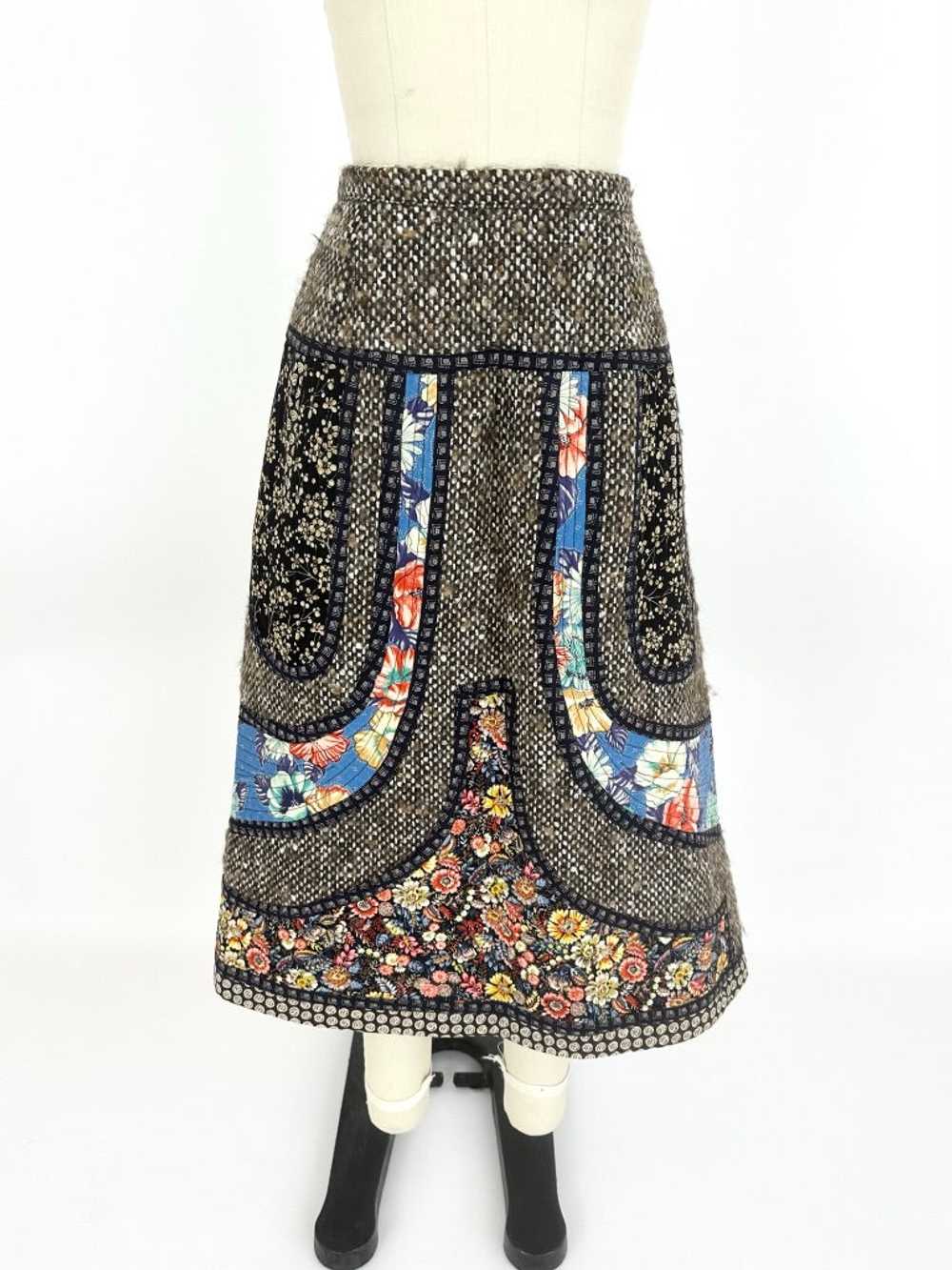 Koos Van Den Akker Wool Patchwork Skirt Set* - image 3