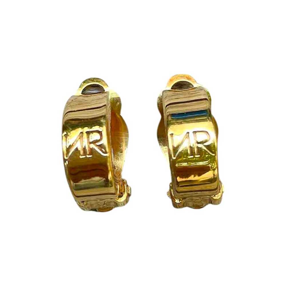 Nina Ricci earrings - Nina Ricci 80/90s gold meta… - image 1