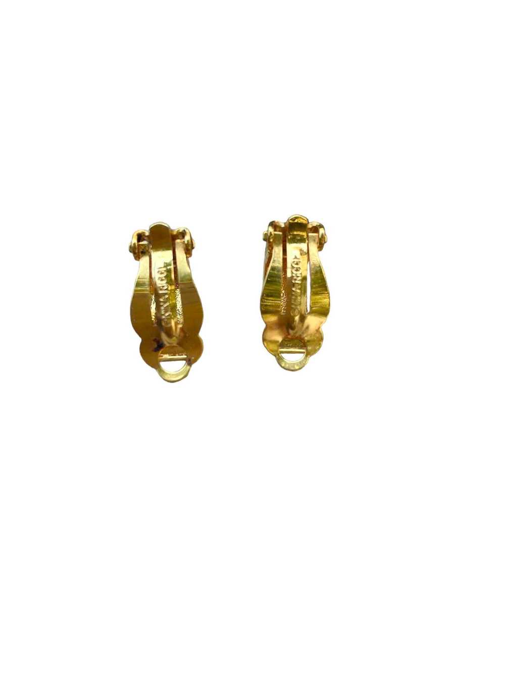 Nina Ricci earrings - Nina Ricci 80/90s gold meta… - image 2