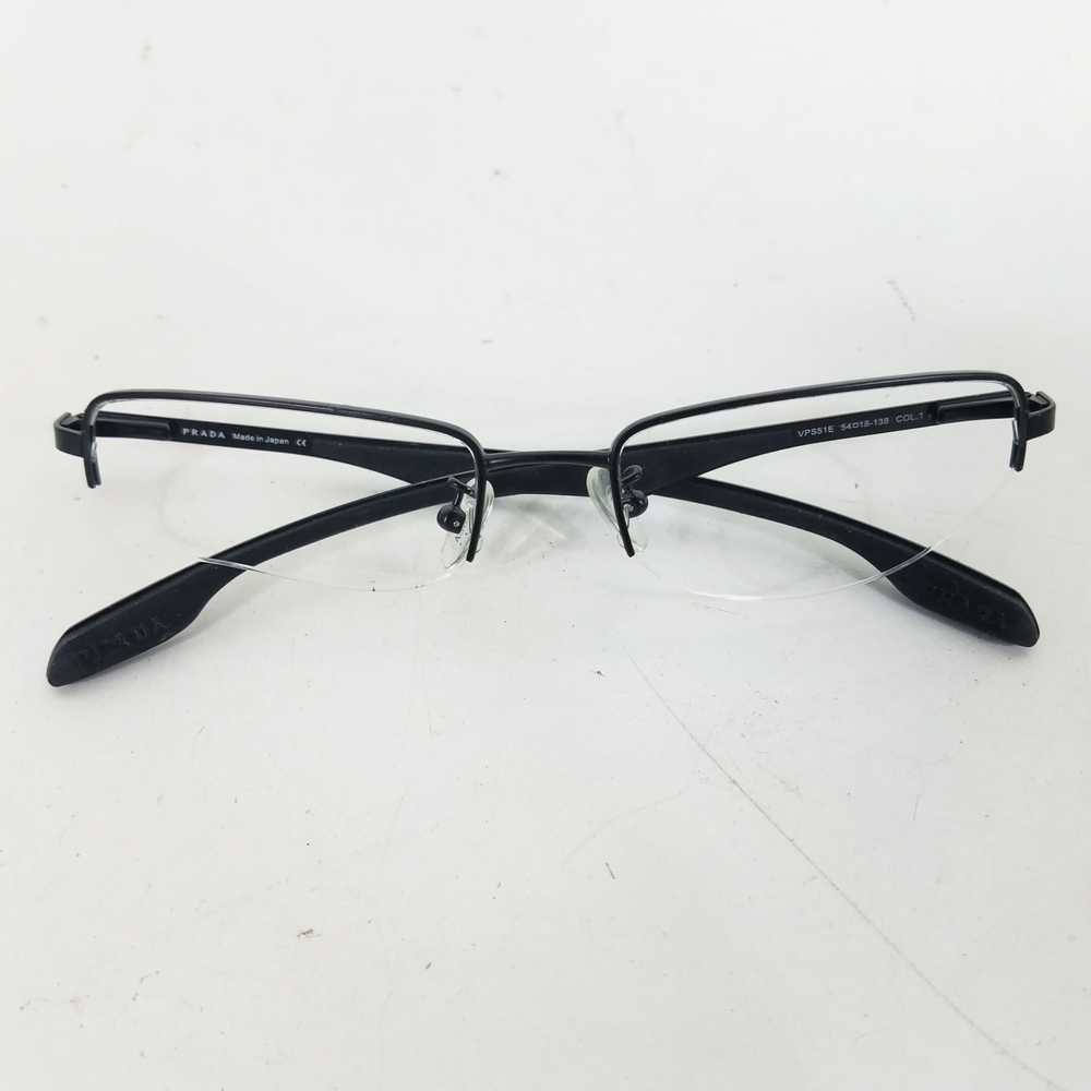 Prada Black Rectangle Rimless Eyeglasses Rx - image 7