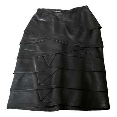 Gianni Versace Leather mid-length skirt - image 1