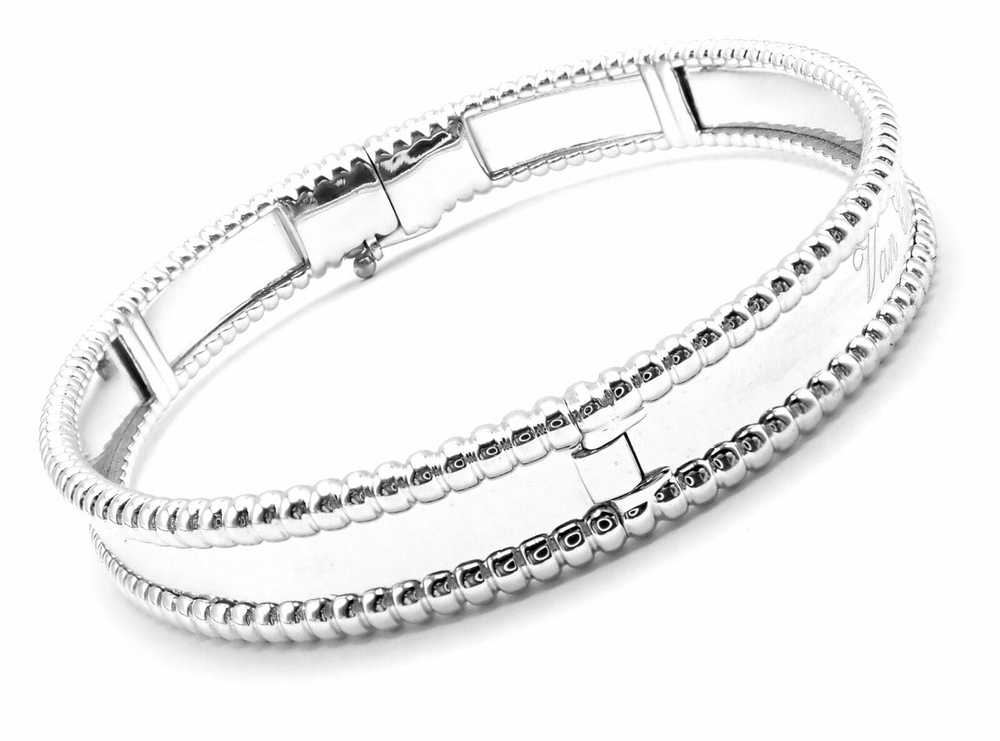 Van Cleef & Arpels Perlee 18k White Gold Medium S… - image 2