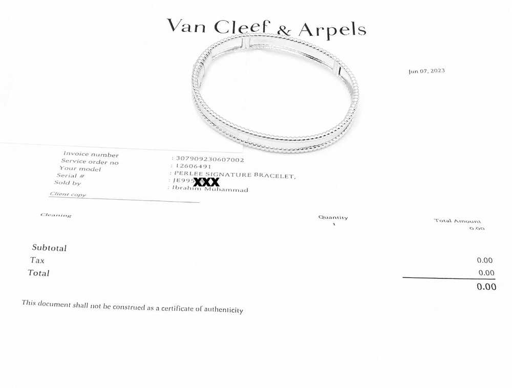 Van Cleef & Arpels Perlee 18k White Gold Medium S… - image 4