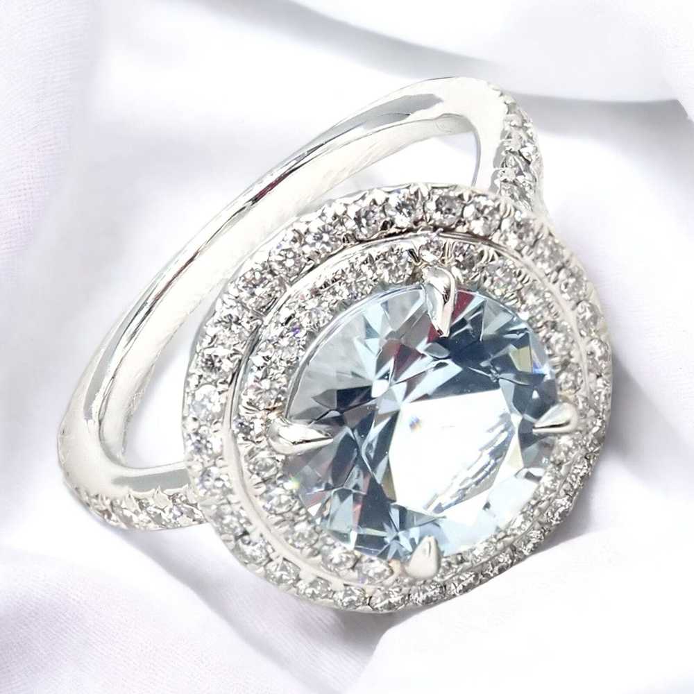 Tiffany & Co. Tiffany & Co Diamond Aquamarine Sol… - image 1