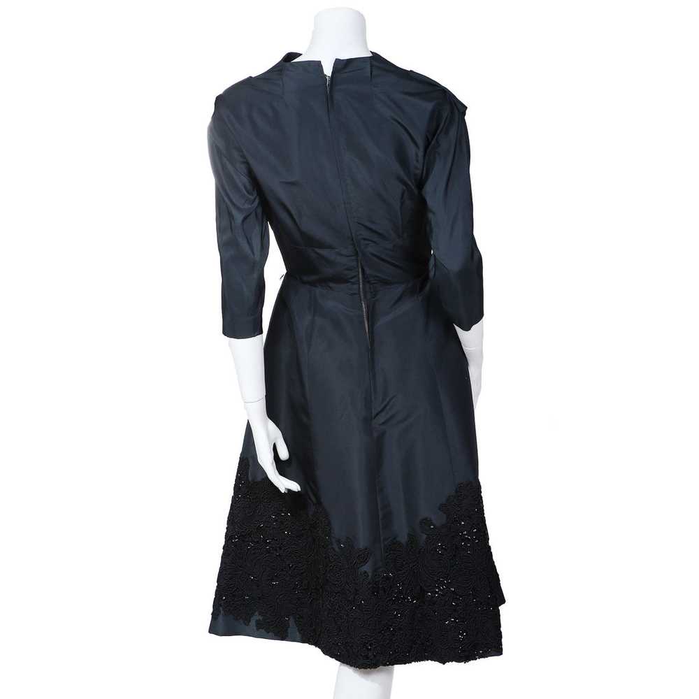 1950s Blue Lace and Sequin Cocktail Dress - image 2