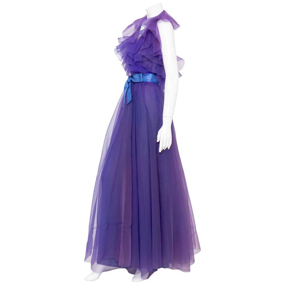 1972 Haute Couture Silk Organza Halter Gown - image 2