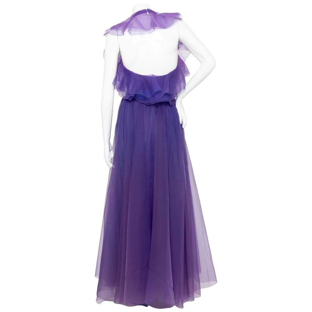 1972 Haute Couture Silk Organza Halter Gown - image 3