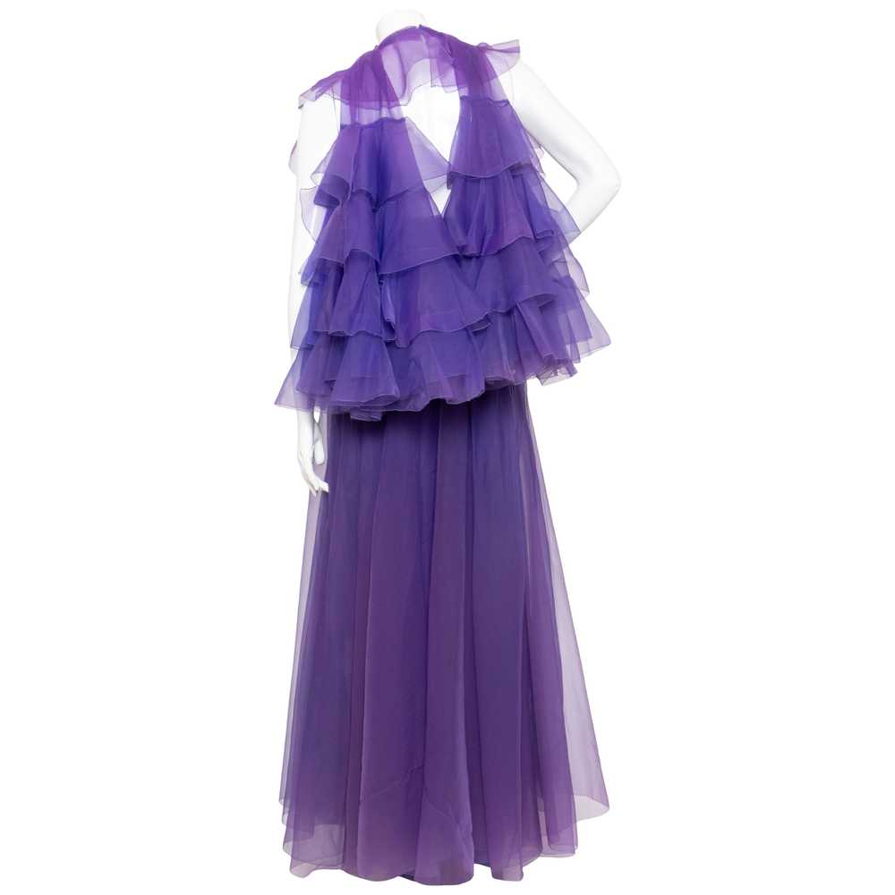 1972 Haute Couture Silk Organza Halter Gown - image 4