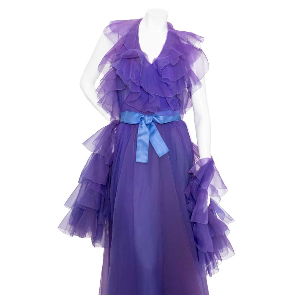 1972 Haute Couture Silk Organza Halter Gown - image 5