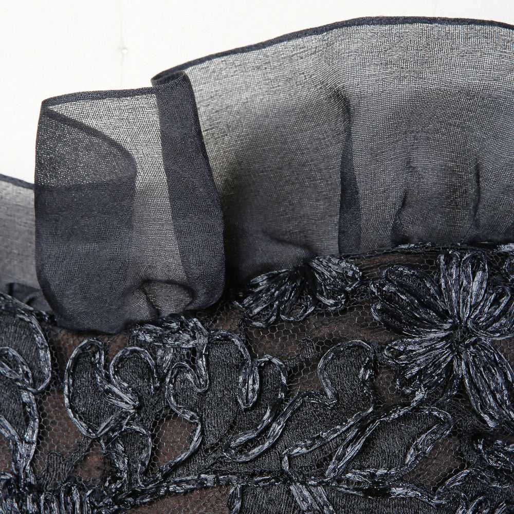 1980s Strapless Haute Couture Cocktail Dress - image 3