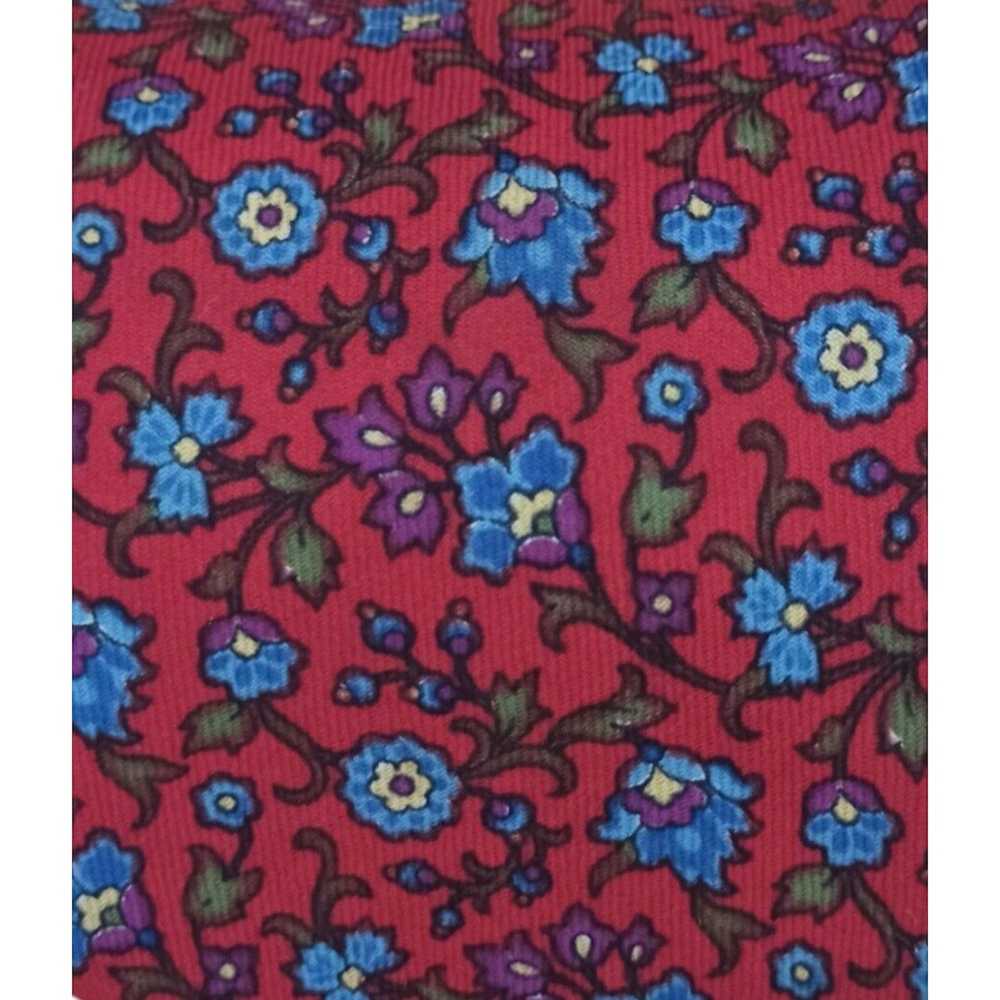 Kenzo KENZO PARIS Red Floral Silk Tie ITALY 58"/ … - image 4