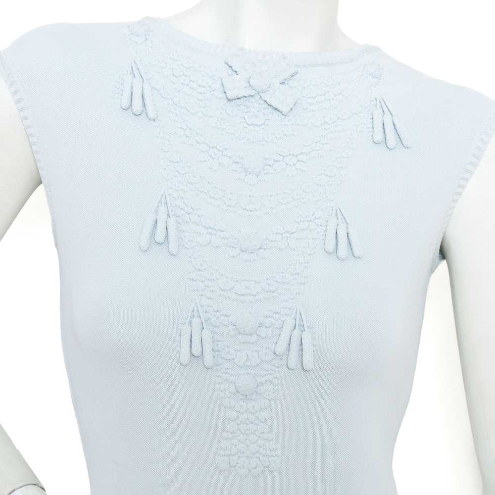 Baby Blue Textured Knit Bodysuit - image 3
