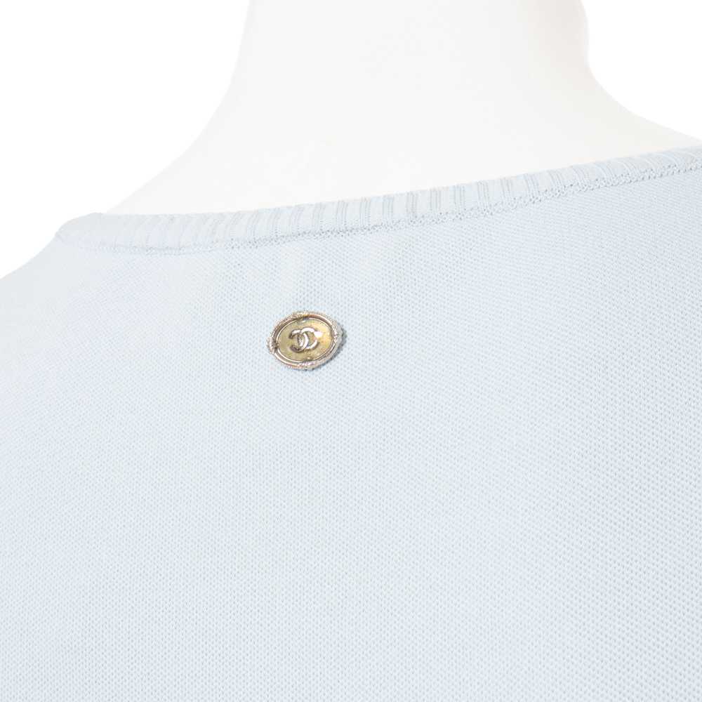 Baby Blue Textured Knit Bodysuit - image 4