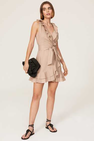 Marissa Webb Collective Khaki Ruffle Wrap Dress