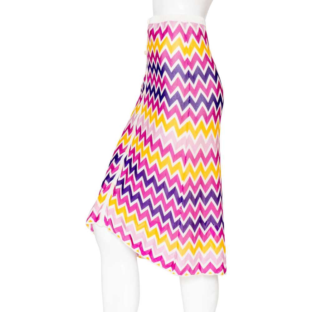 Chevron Knit Button Skirt - image 2