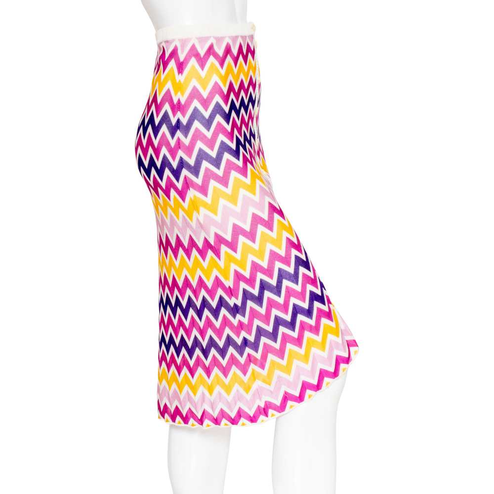 Chevron Knit Button Skirt - image 3