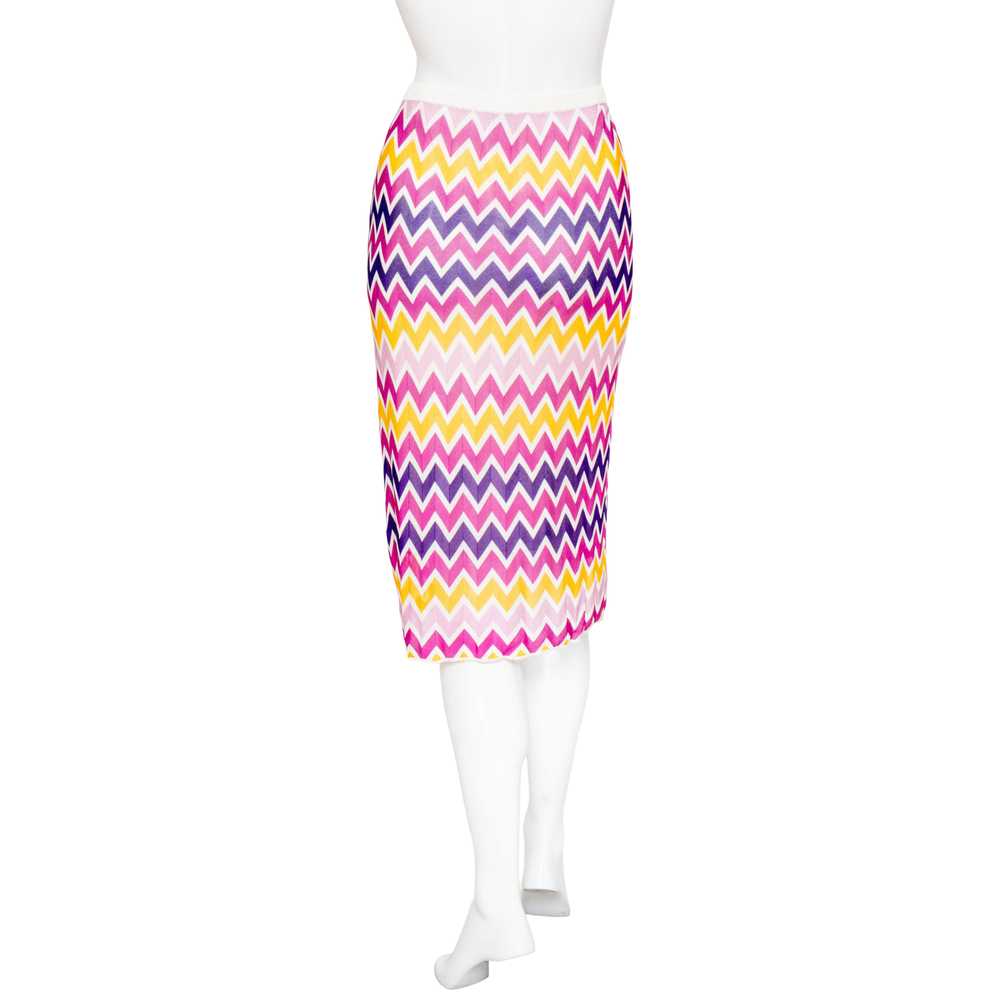 Chevron Knit Button Skirt - image 4