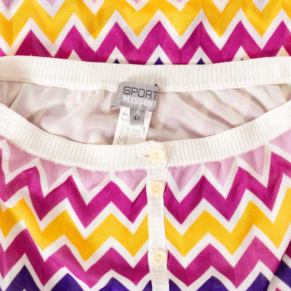 Chevron Knit Button Skirt - image 5