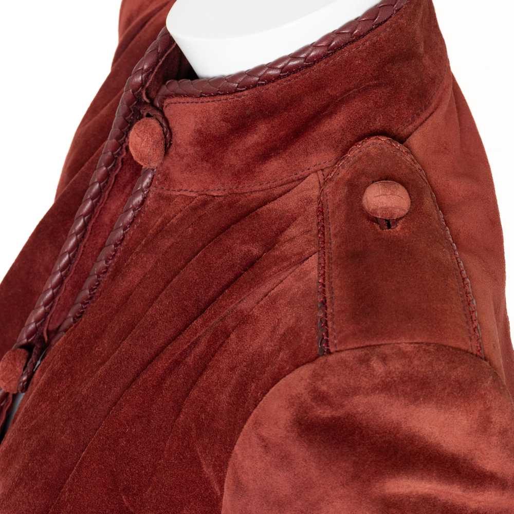 Early 2000s Burgundy Suede Whipstitch Jacket - image 10