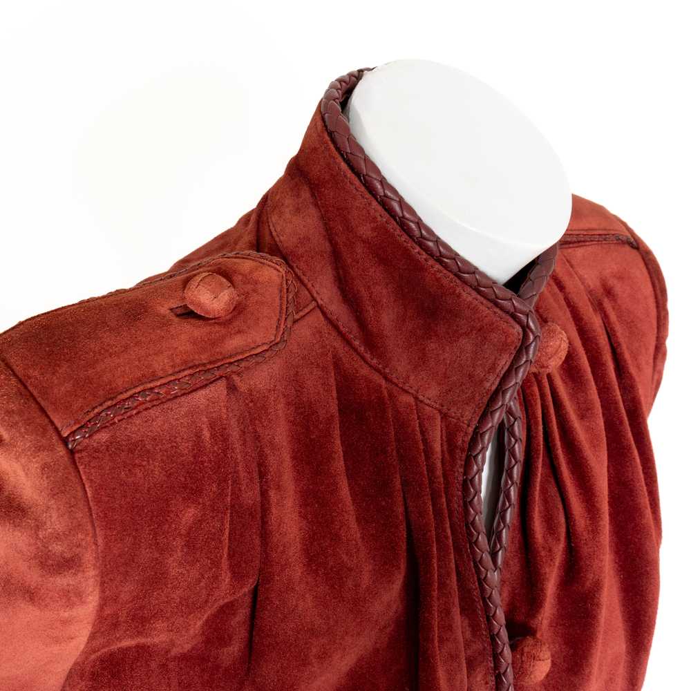 Early 2000s Burgundy Suede Whipstitch Jacket - image 11