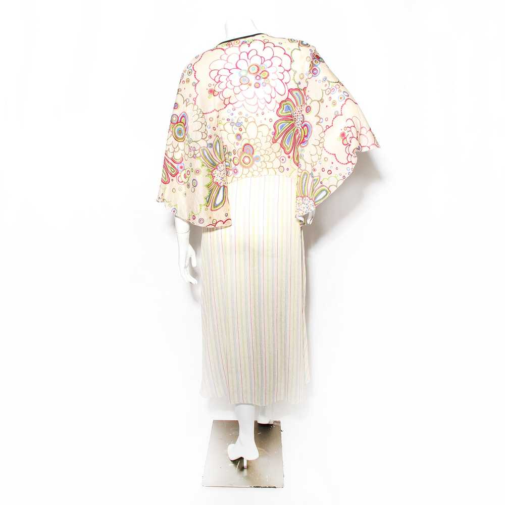 Multicolored Semi-Sheer Floral Print Dress - image 2