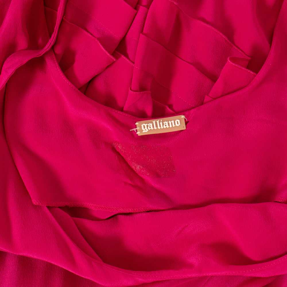 Pink Silk Georgette Ruffled Dress - image 4