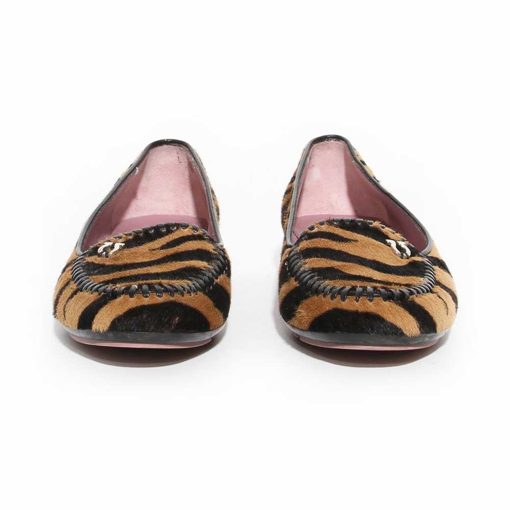 Pony Hair Tiger Patterned Driving Loafers - image 2