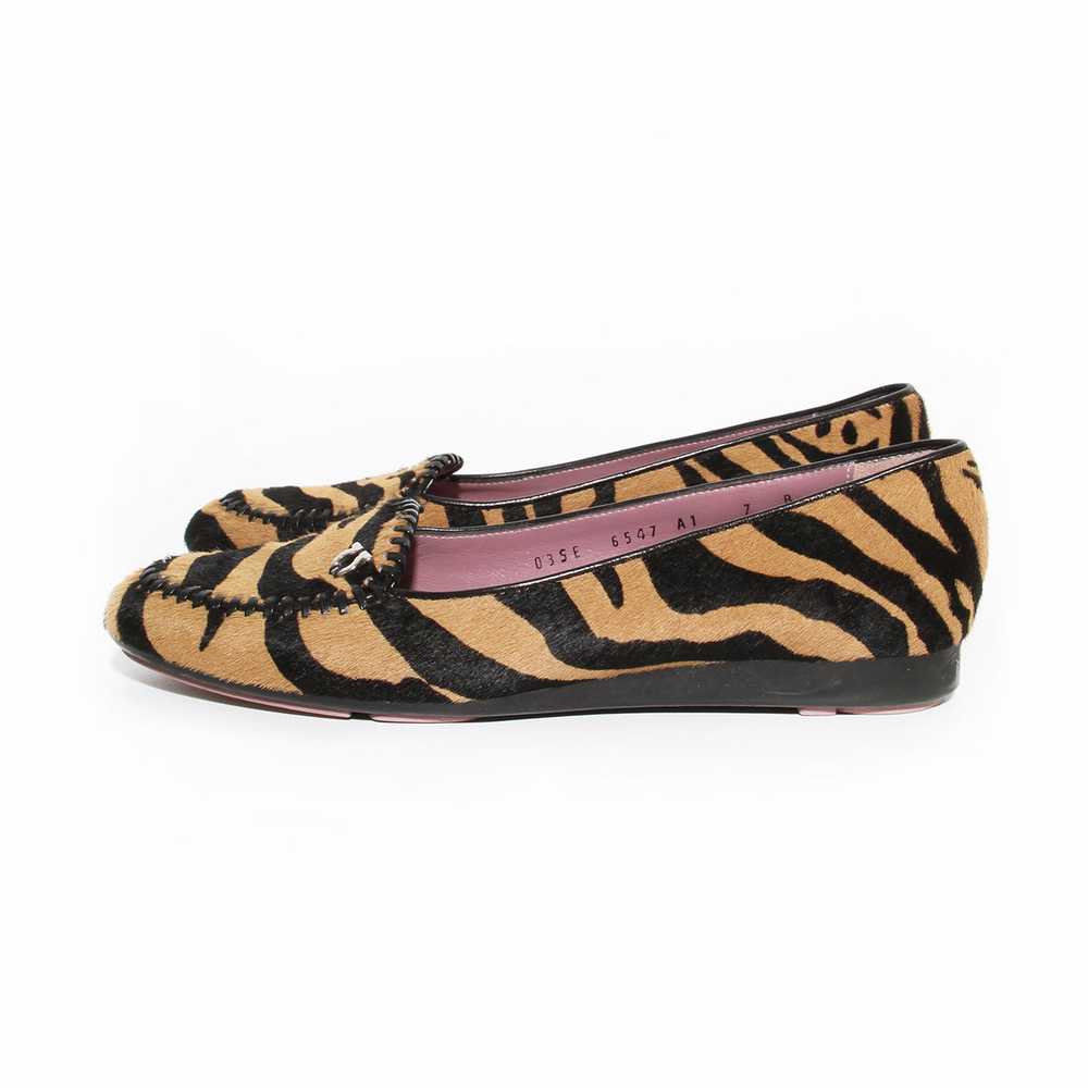 Pony Hair Tiger Patterned Driving Loafers - image 3