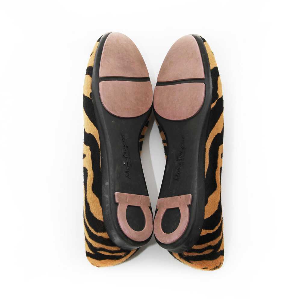 Pony Hair Tiger Patterned Driving Loafers - image 6