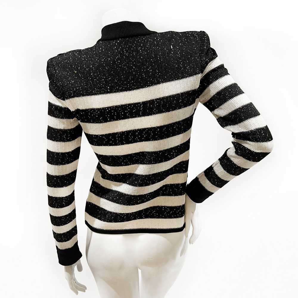 Striped Patterned Sparkle Sweater - image 3
