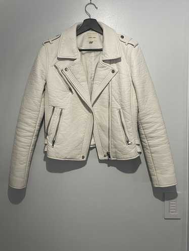 Vintage White silence + noise leather jacket