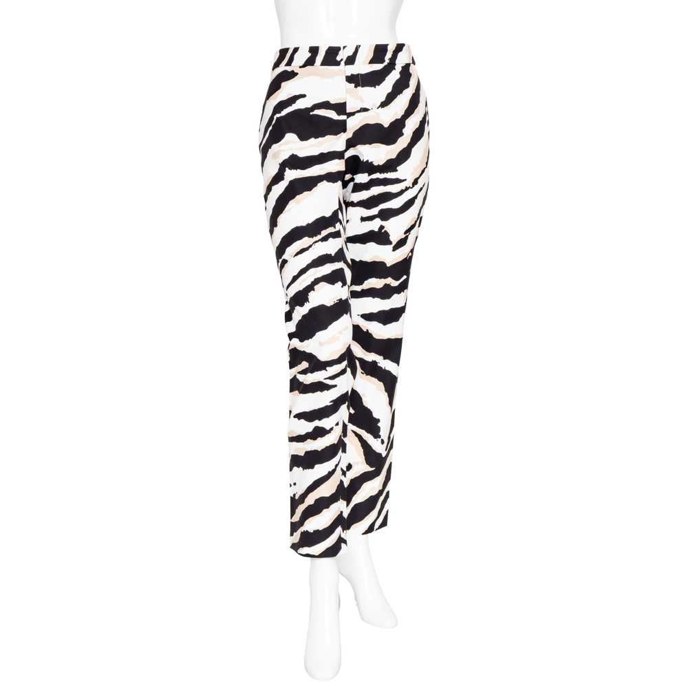 Zebra Print Straight Leg Pants - image 1