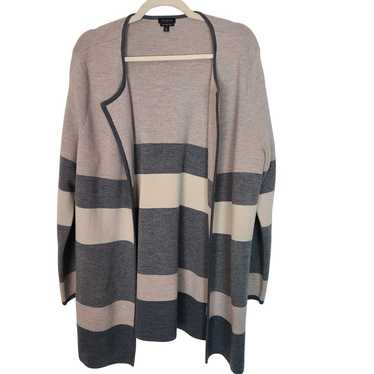 Other Talbots Womens XL Tan Gray Striped Merino W… - image 1