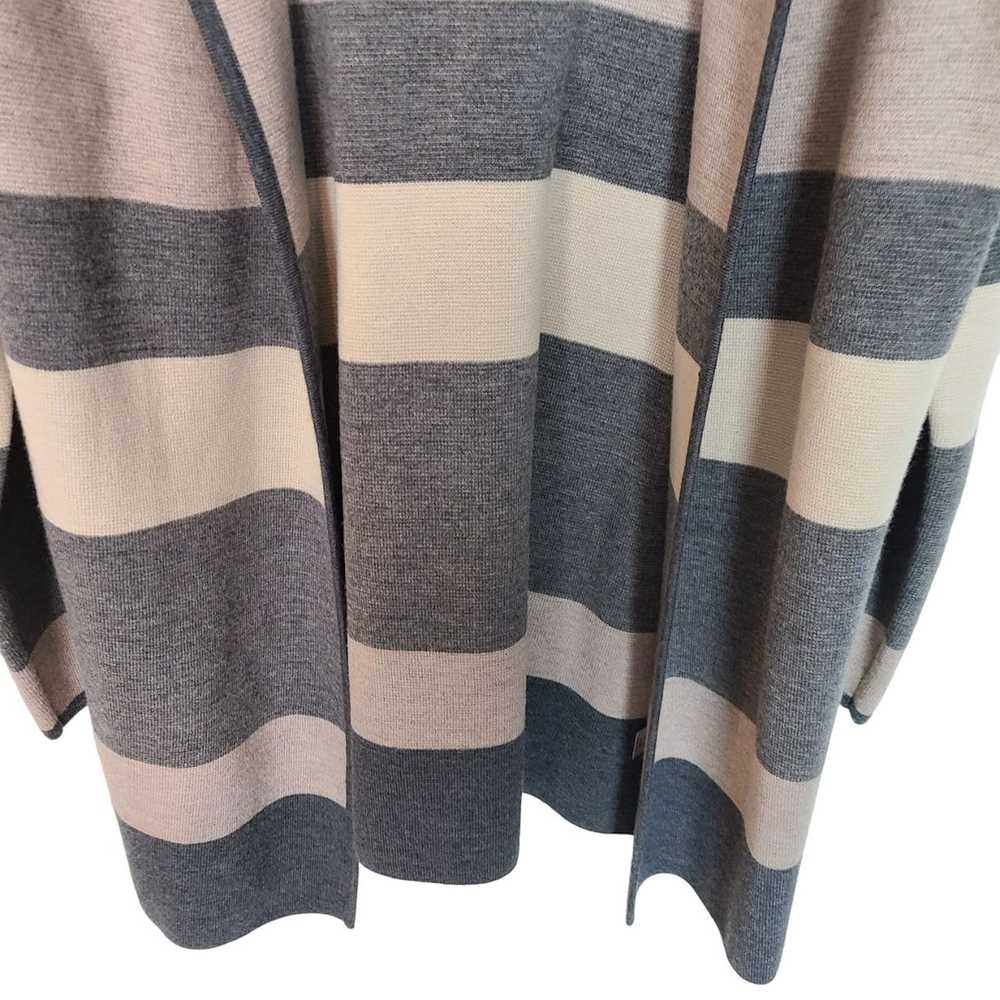 Other Talbots Womens XL Tan Gray Striped Merino W… - image 3