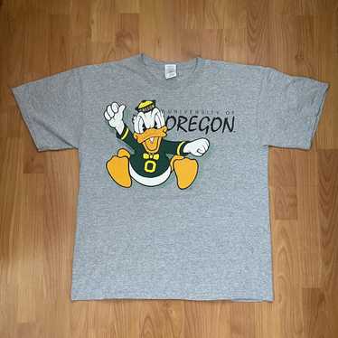 NCAA Oregon Ducks Disney Donald Duck Lime Green T Shirt Size Small Gildan