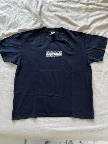 Supreme bandana box logo tee online navy