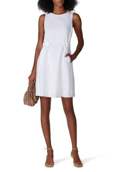 Emporio Armani White Side Button Dress