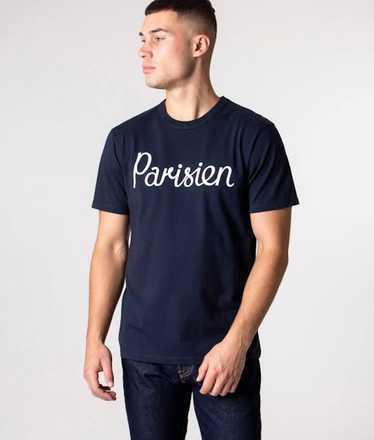 Maison Kitsune Maison Kitsune Parisien navy shirt