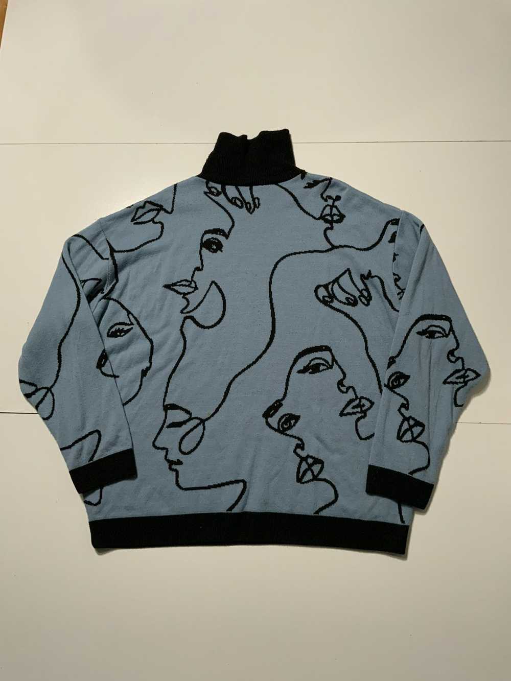 Boohoo Boohoo Man Scribble Line Face Turtleneck K… - image 2