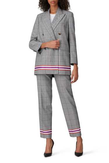 Emporio Armani Plaid Striped Pants