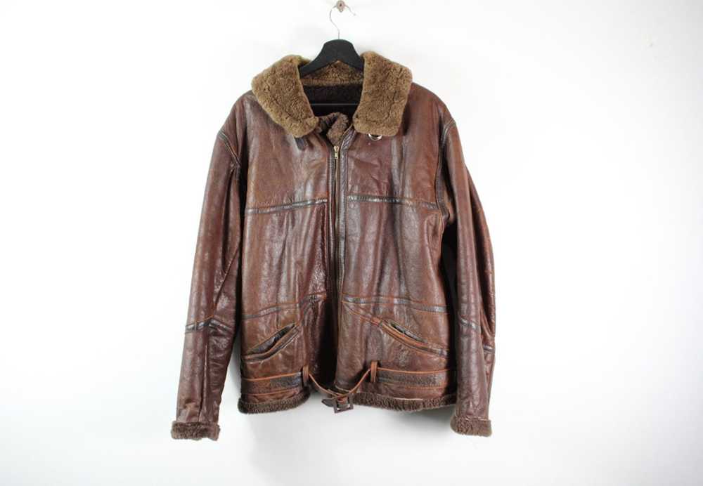 Vintage Vintage Shearling Leather Jacket - image 1