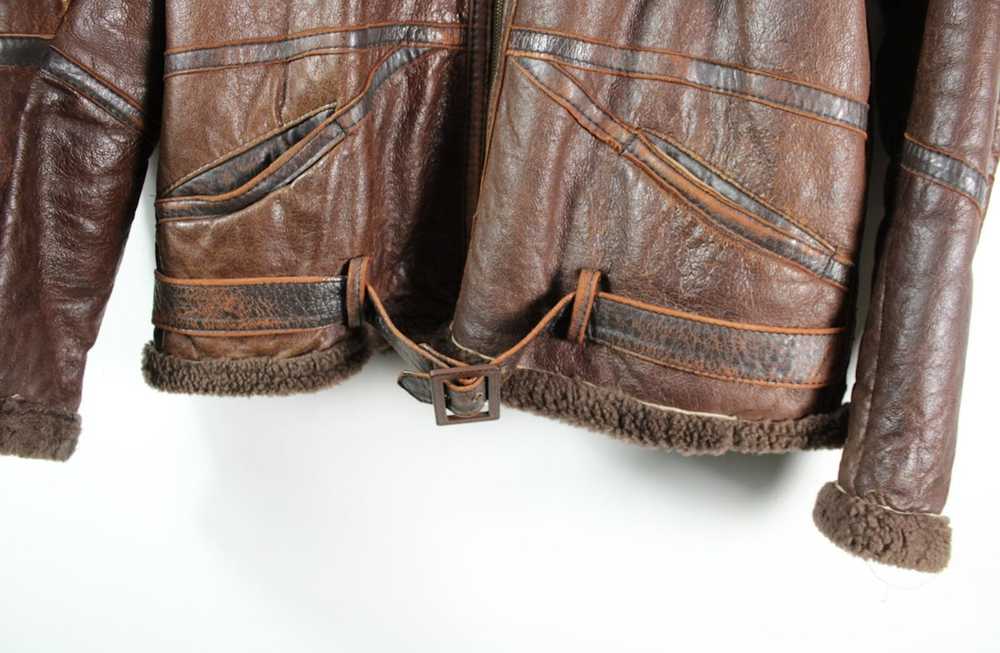 Vintage Vintage Shearling Leather Jacket - image 3