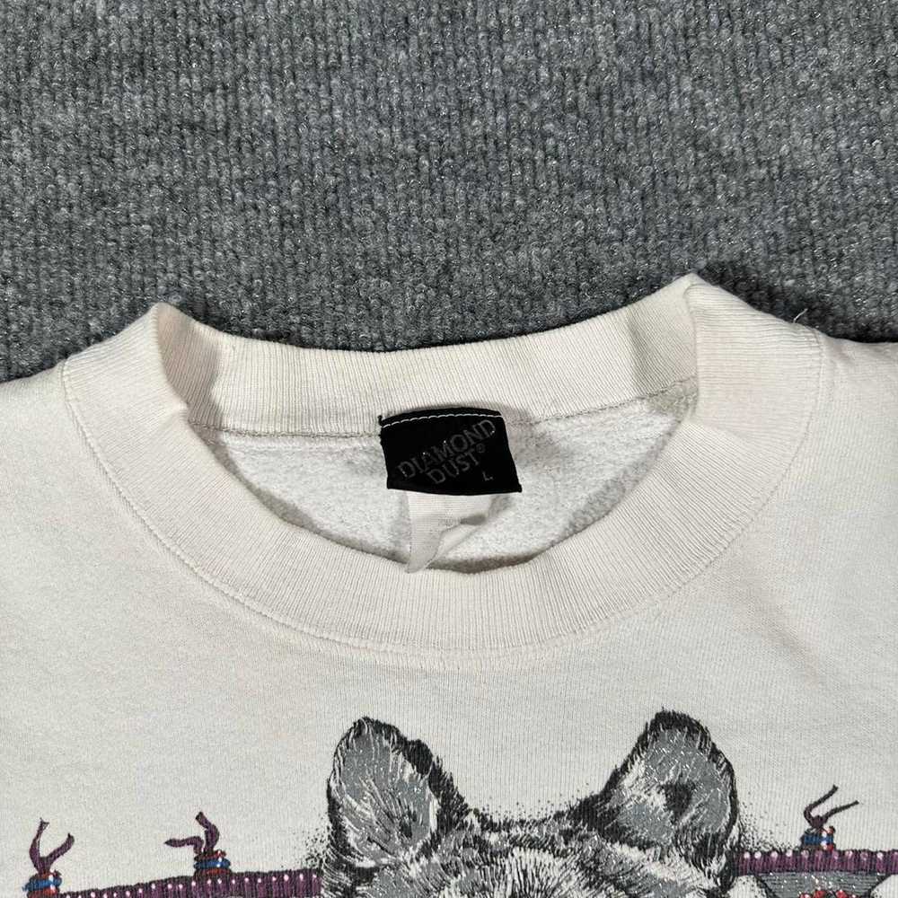 Hanes × Vintage Vintage Wolf Animal Sweatshirt Gr… - image 4