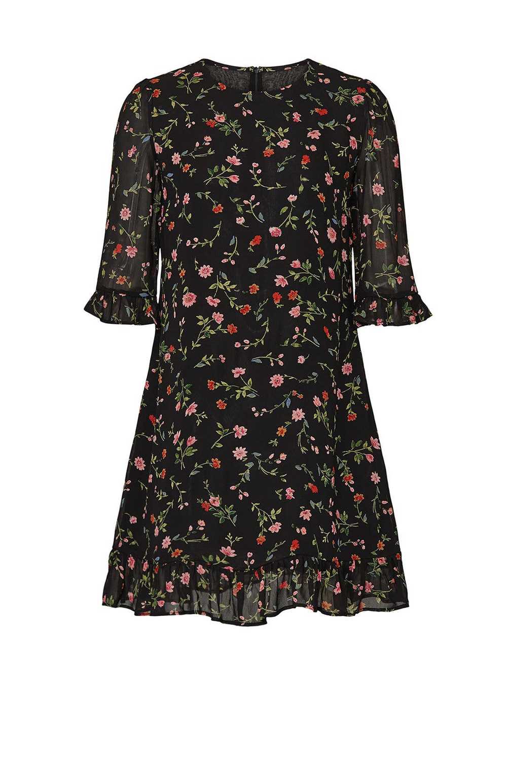 GANNI Black Floral Mini Dress - image 5