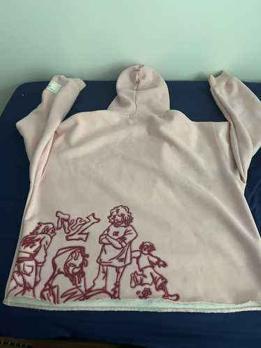 Japanese Brand × Streetwear Pink cropped hoodie