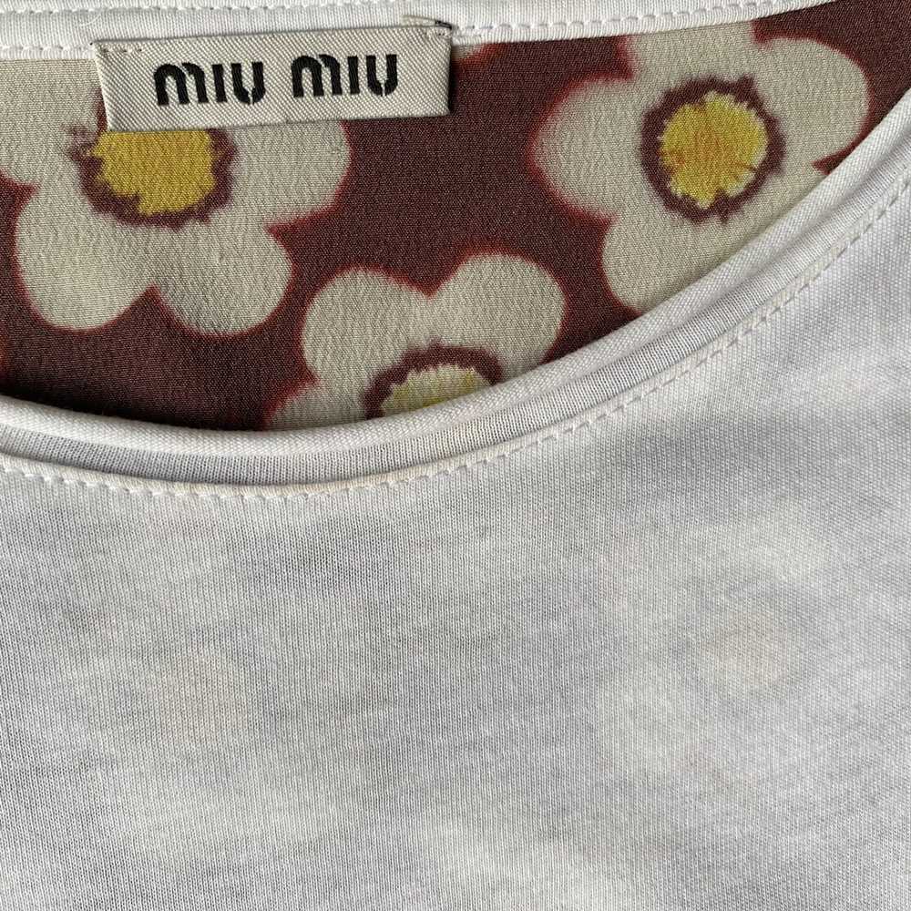 Miu Miu 2013 Floral Cotton/Silk Oversize T Shirt - image 3