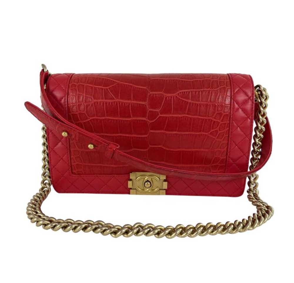 Chanel Chanel Rare Alligator Boy Bag in Red - image 3